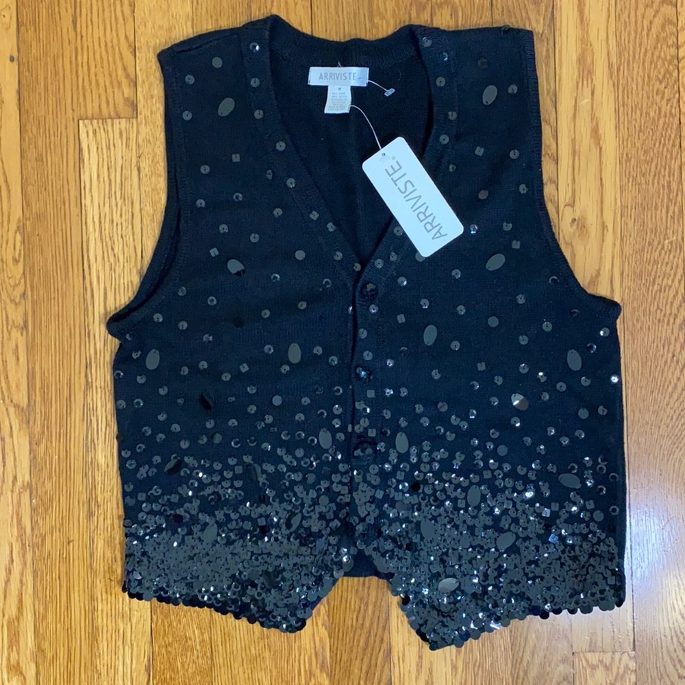 Arriviste Black Sequins Vest